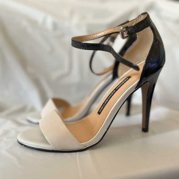 French Connection Heels Black and White Size 36EU 5.5 US women’s - Picture 3 of 4
